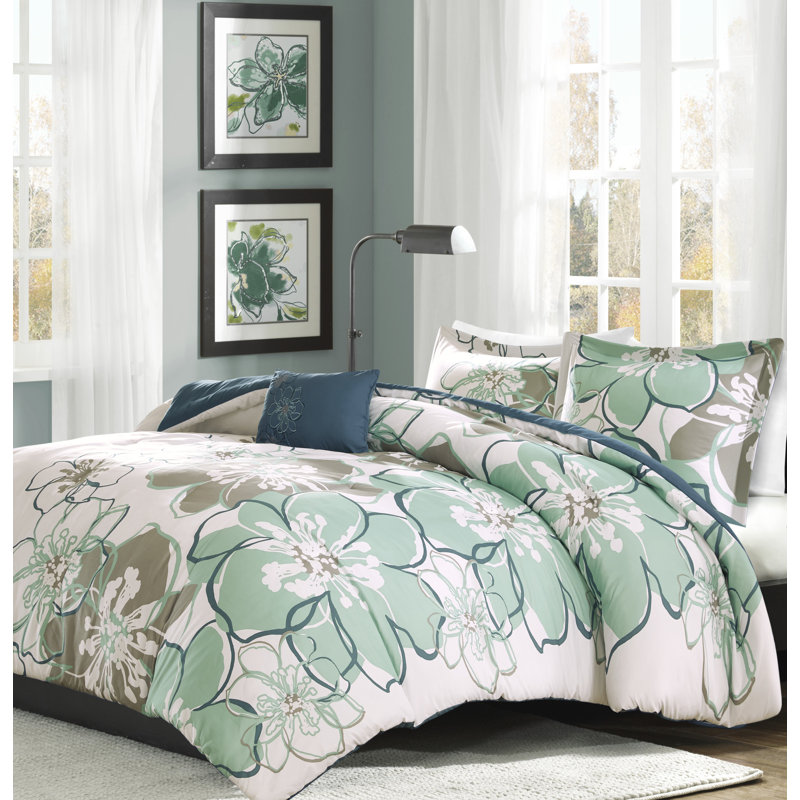 Twin Bedding Sets 2020 mint green and gray comforter sets